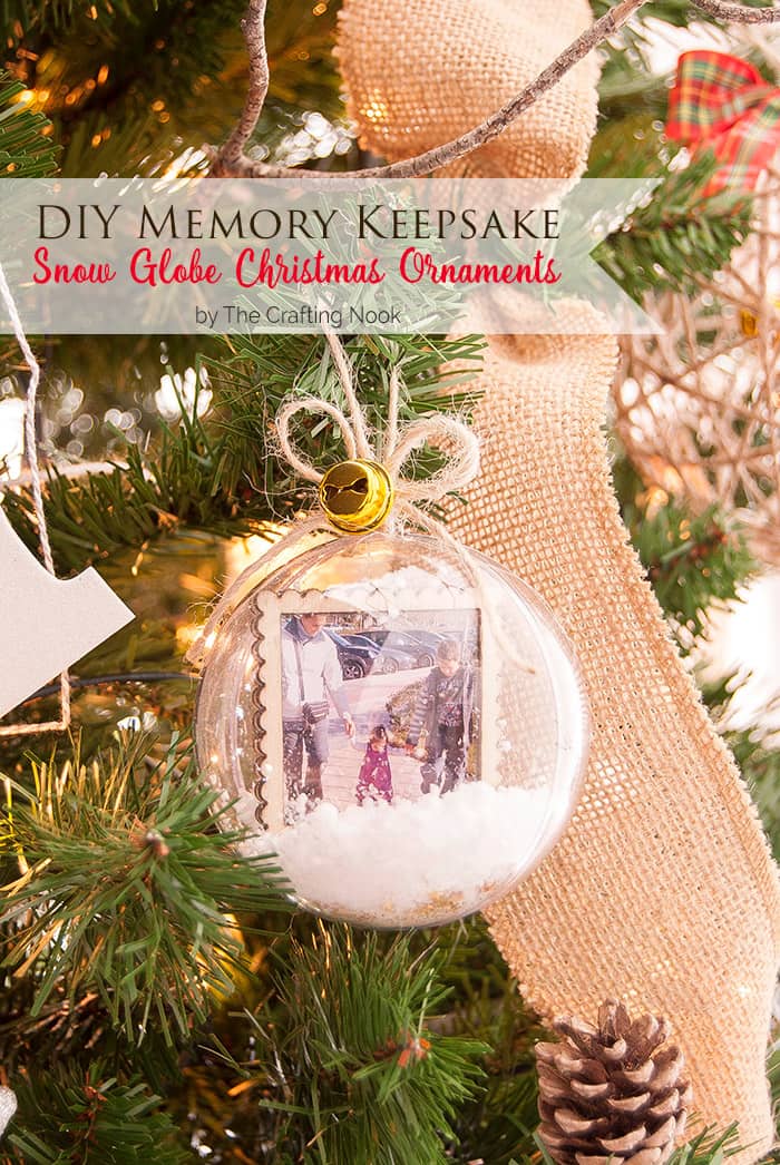 DIY Memory Keepsake Snow Globe Christmas Ornaments | The Crafting Nook