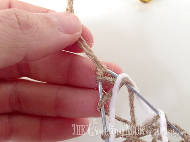 finishing the knot and pulling it