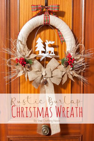 Easy DIY Rustic Burlap Christmas Wreath