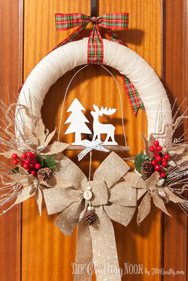 Burlap store christmas wreath