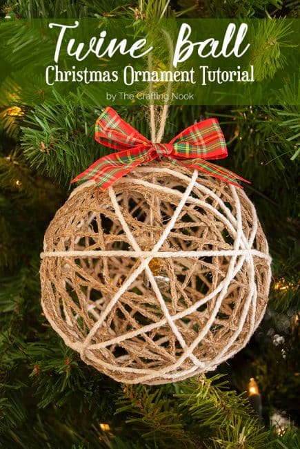 Cute Twine Ball Christmas Ornament Tutorial