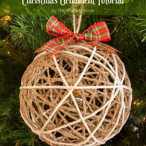 Twine Ball Christmas Ornament Tutorial