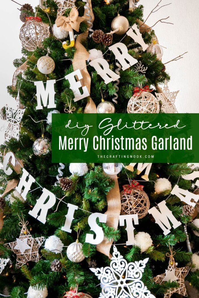 DIY Merry Christmas Garland with Craft Foam cover image with title text overlay