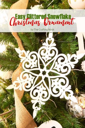 DIY Easy Glittered Snowflake Christmas Ornaments
