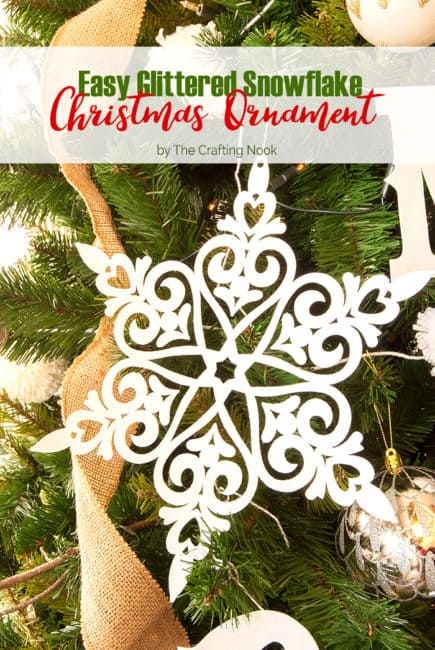 DIY Easy Glittered Snowflake Christmas Ornaments