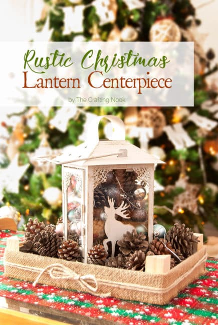 Rustic Christmas Lantern Centerpiece