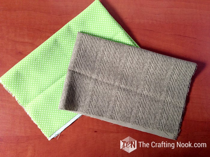 view of pieces of fabrics to make a DIY Heating Pad