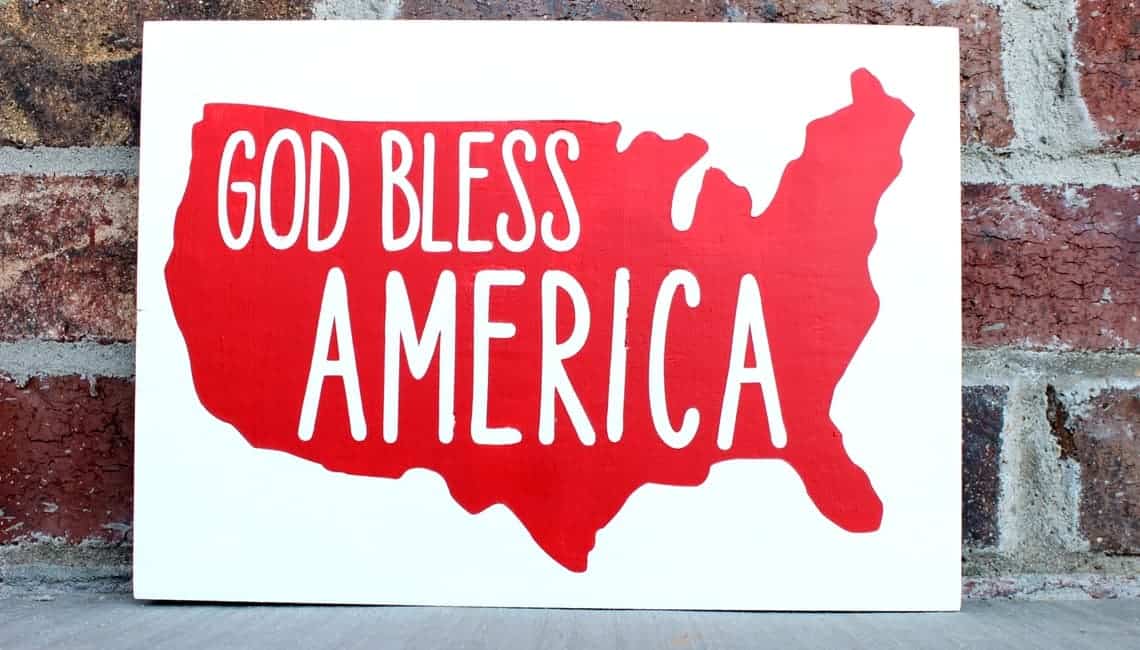 Fourth of July Wooden Sign with Cricut Explore