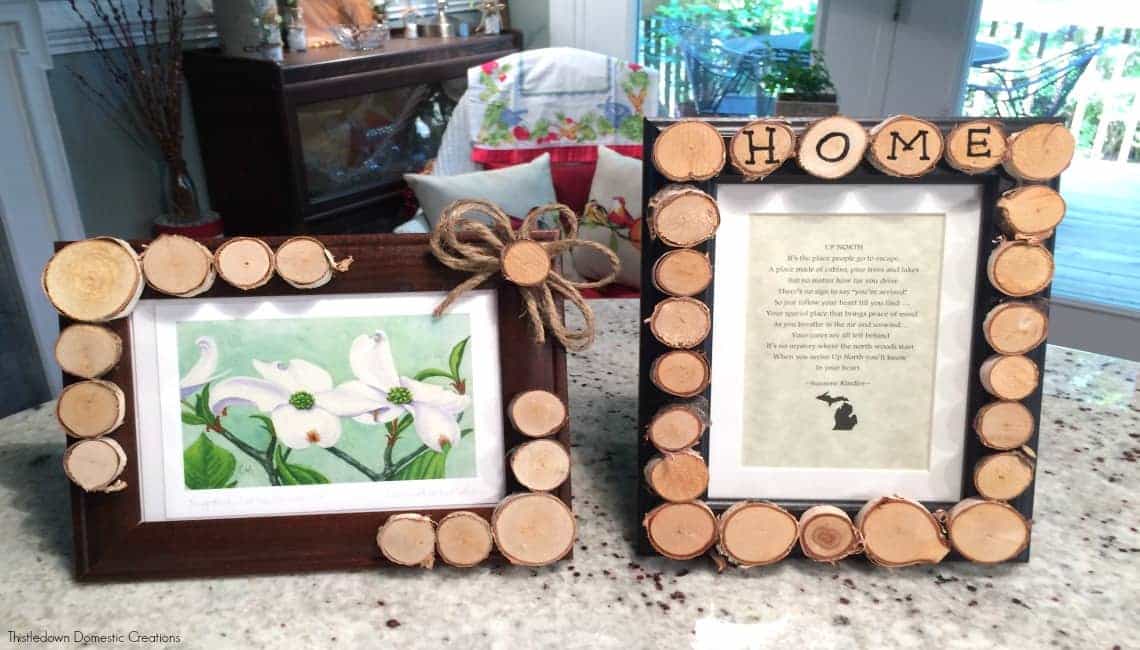 Create a Rustic Frame with Birch Wood Slices