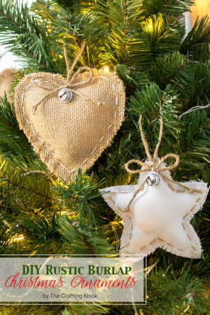 DIY Rustic Burlap Christmas Ornaments Cute