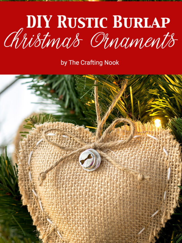 STR  DIY Rustic burlap Christmas Ornament