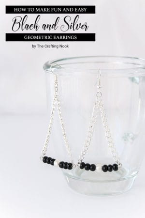 Black and Silver Geometric Earrings