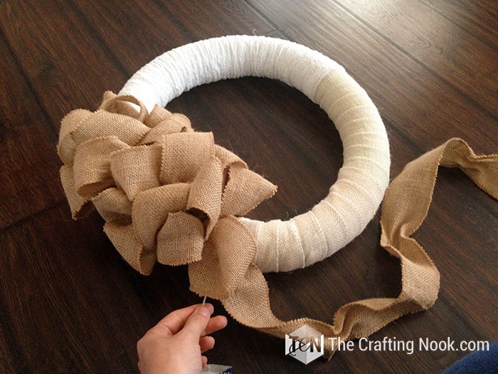 showing the ruffle continuation and wrapping with thread steps
