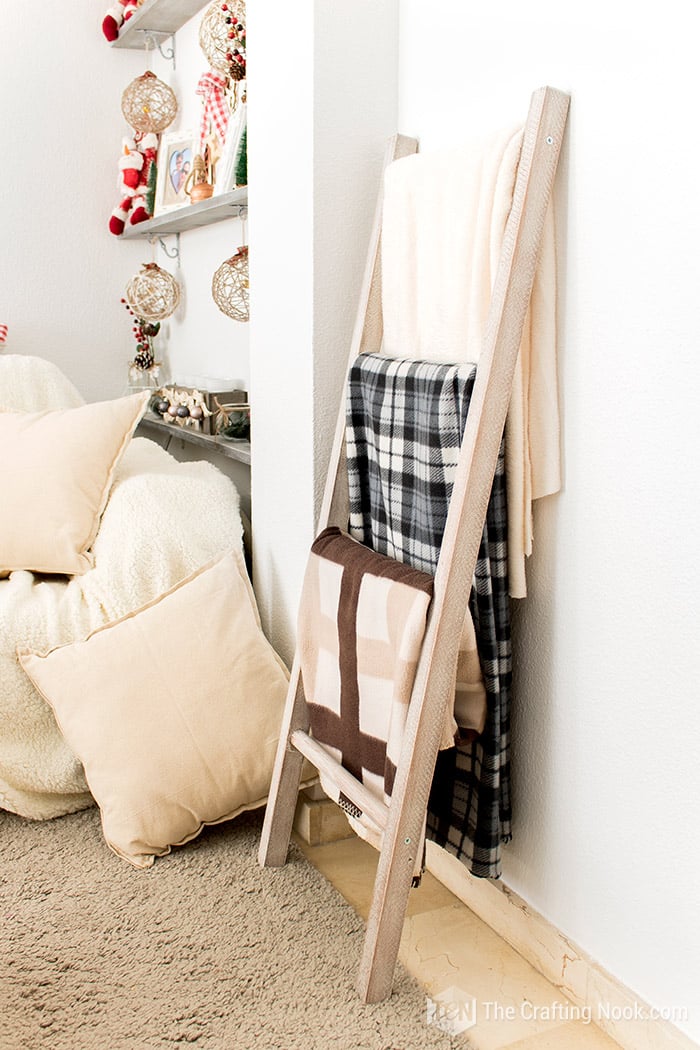 Easy DIY Rustic Blanket Ladder for Under 15 The Crafting Nook