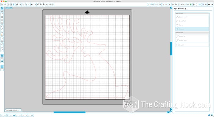  Silhouette Cameo screenshot of the Reindeer Pillows design