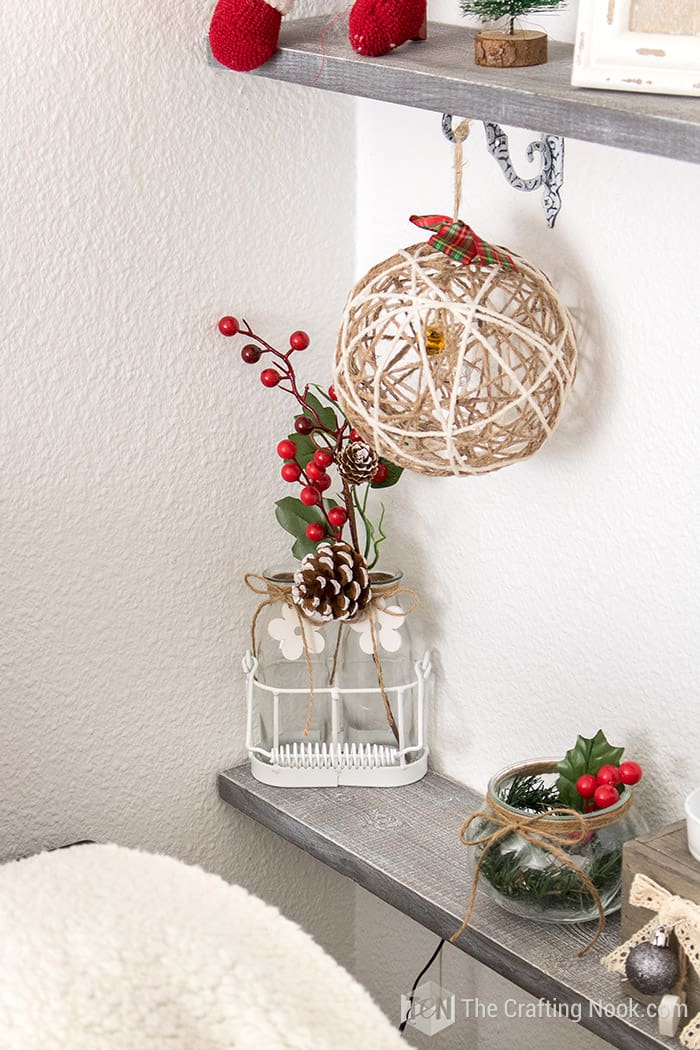 general view of blueberry bows or springs in glass jar
