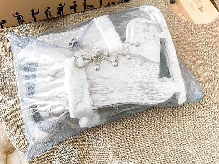 Delicate ornaments stored in separate bags closed