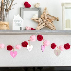 Pretty Valentine’s Day Love and Pom pom Garland