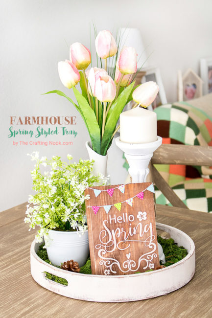 Farmhouse Spring Styled Tray Tutorial