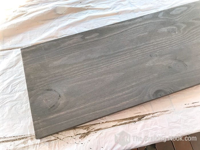 grey stained wood  board