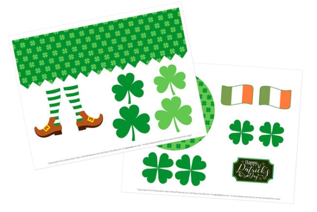 St. Patrick’s Day Favor Box printable design