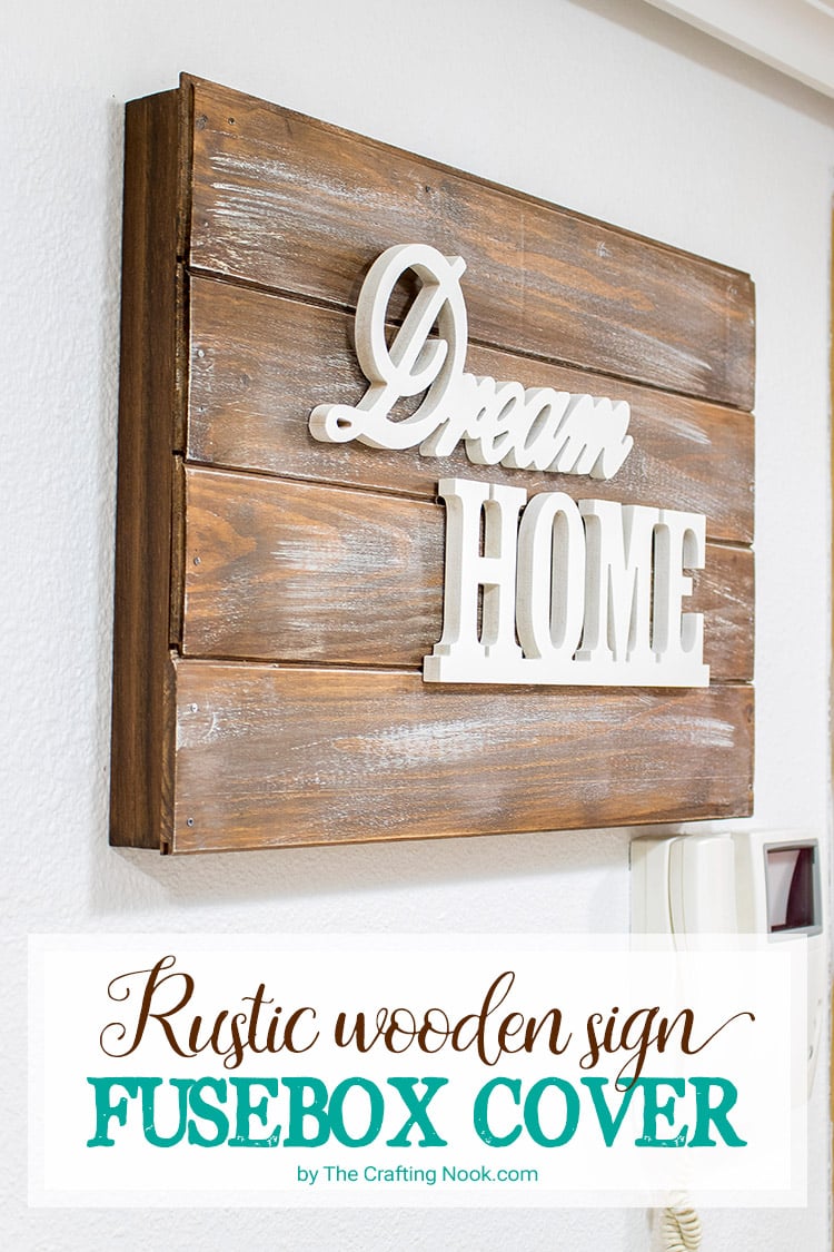 Rustic Wooden Sign Fusebox Cover Tutorial