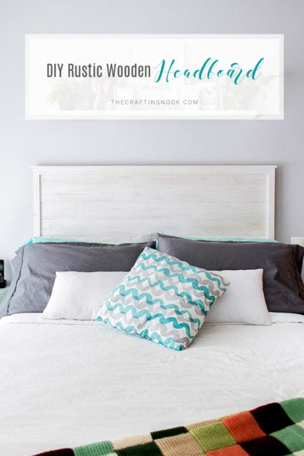 Gorgeous DIY Rustic Wooden Headboard