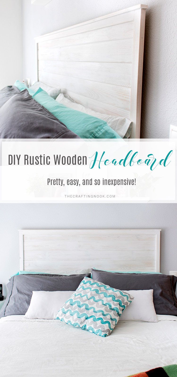 DIY Rustic Wooden Headboard