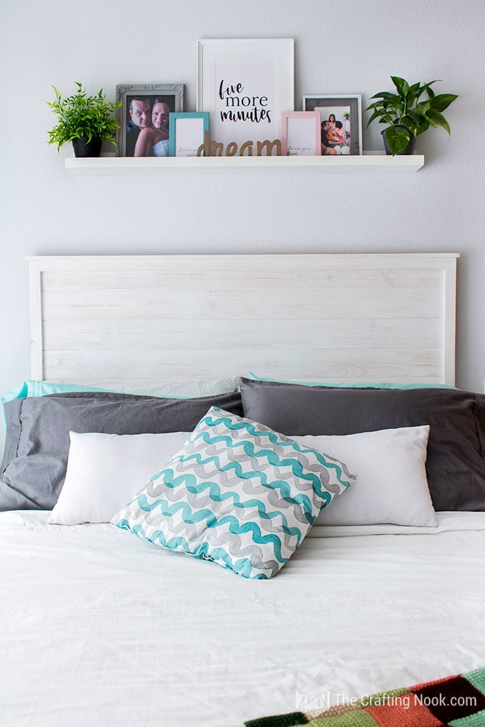 DIY Rustic Wooden Headboard