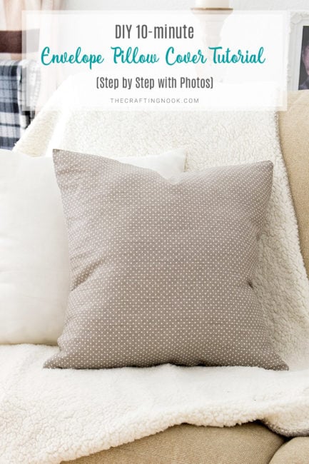 DIY 10-minute Envelope Pillow Cover (Step by Step with Photos)