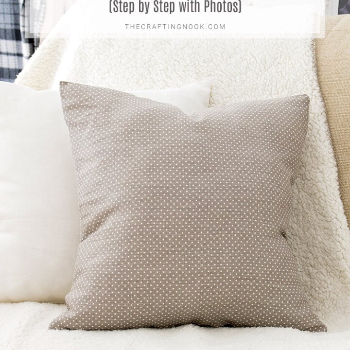 DIY 10-minute Envelope Pillow Cover Tutorial (with Photos And Video ...