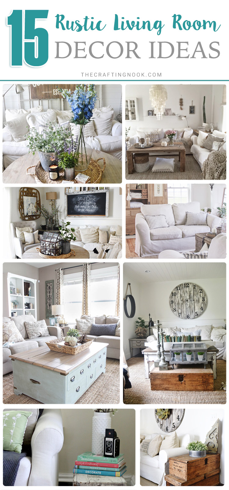 15 Cozy Rustic Living Room decor Ideas pinterest image