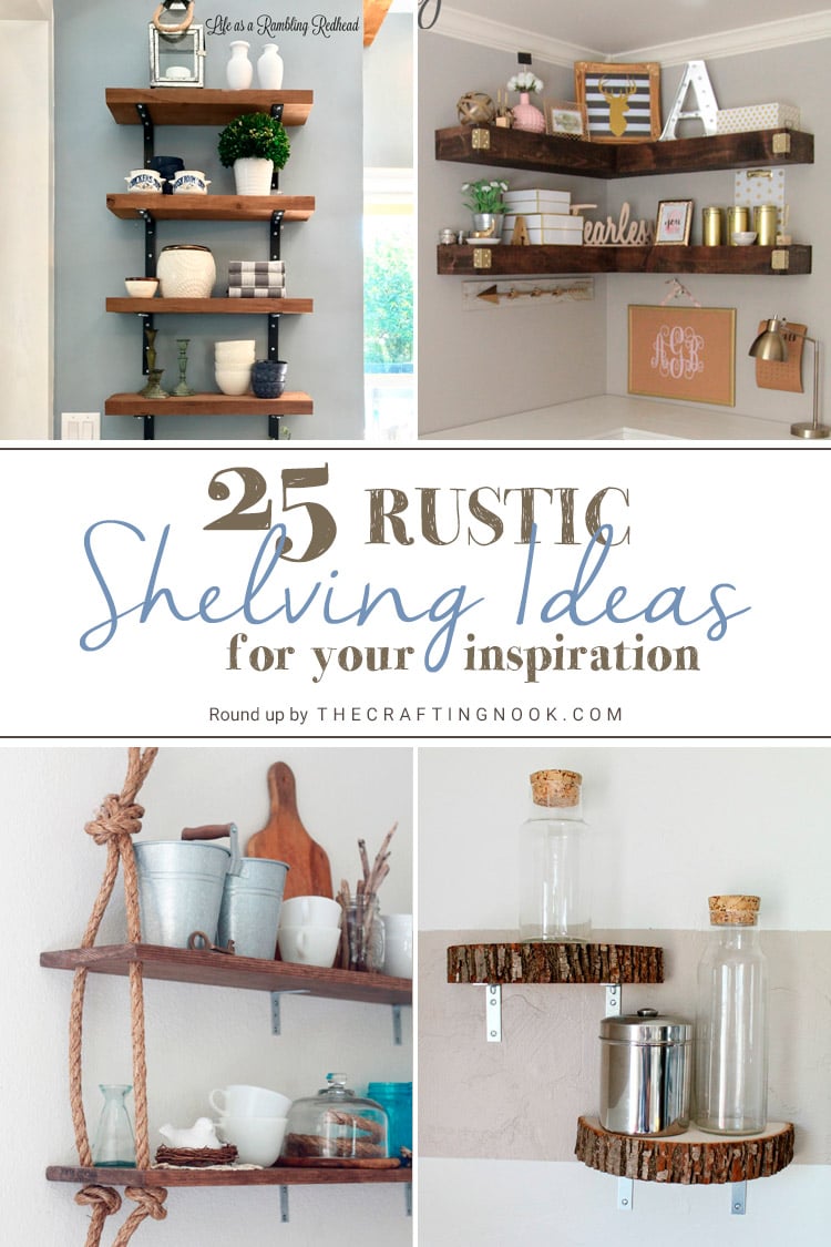 25 Rustic DIY Shelving Ideas To Try Now The Crafting Nook   DIY Rustic Shelving Ideas 