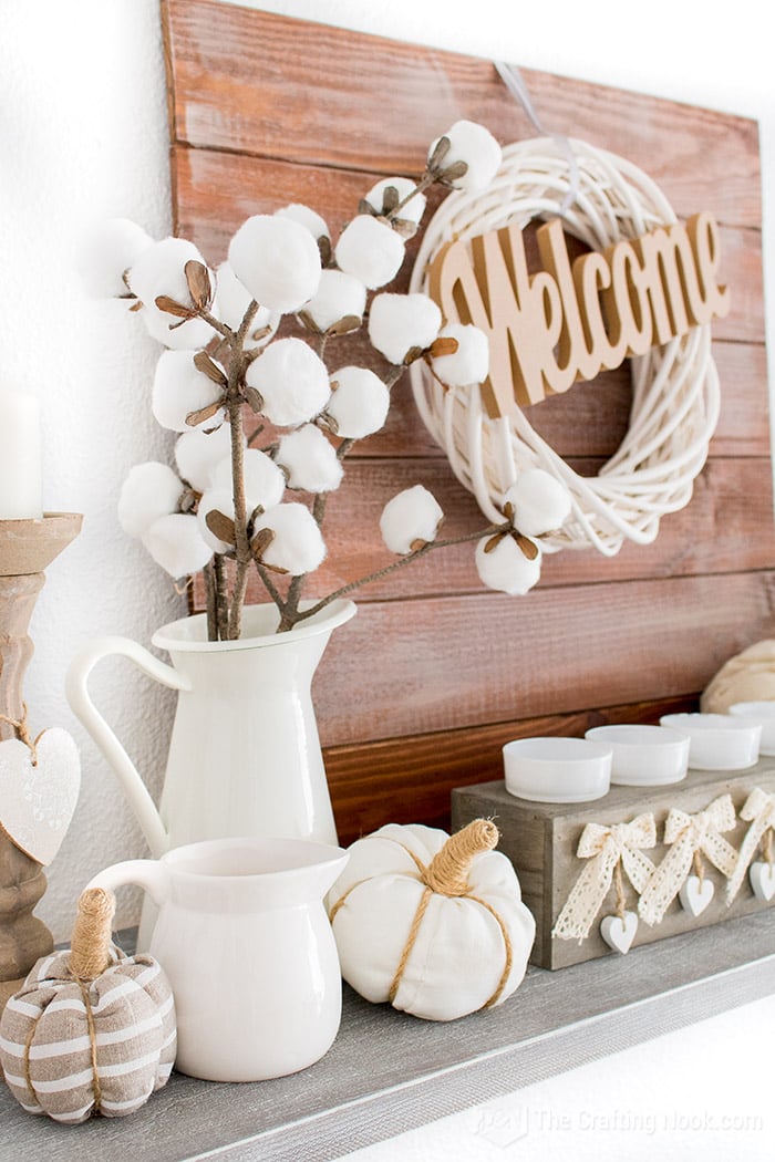 Farmhouse Fall Mantel Decoration