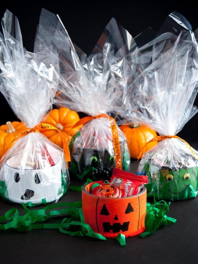 STR Upcycled Tape Rolls Halloween Gift Baskets