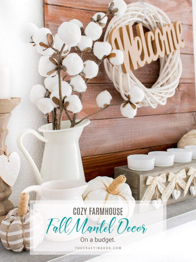 Farmhouse Fall Mantel Decor