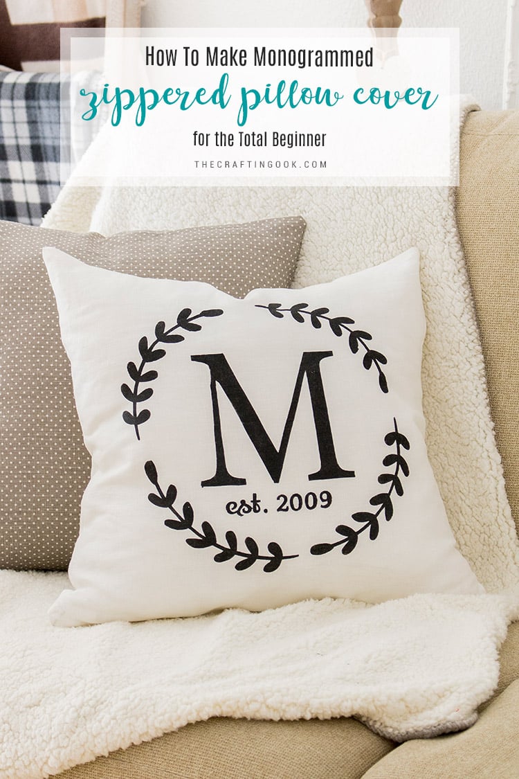 Monogrammed Pillow Cover