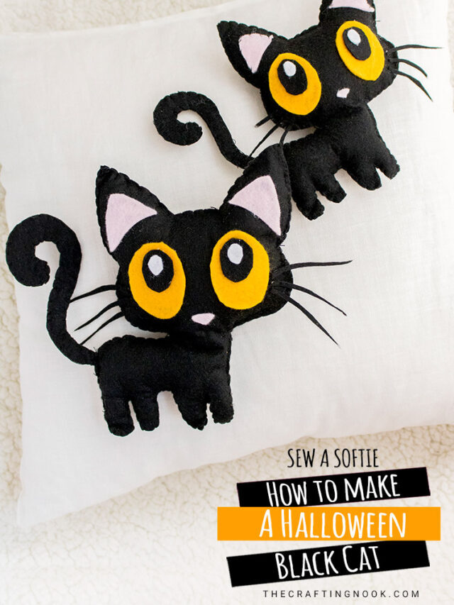 STR DIY Halloween Black Cat Softie