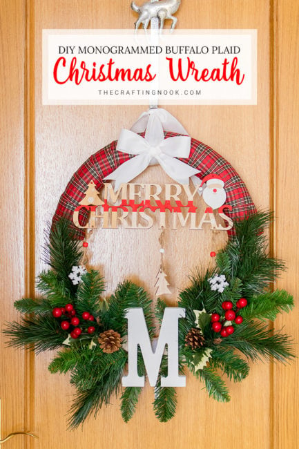 Buffalo Plaid Holiday Wreath Tutorial