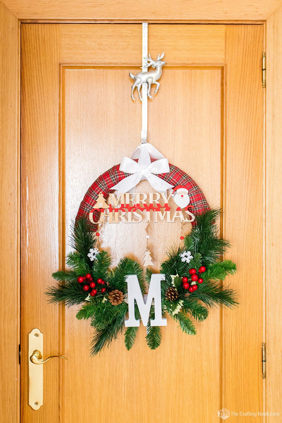 Buffalo Plaid Christmas Wreath Tutorial