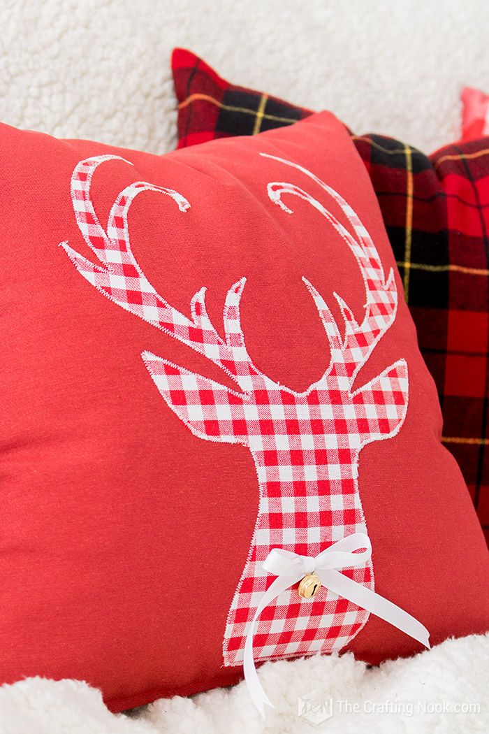 Reindeer Buffalo Plaid Christmas Pillow Cover The Crafting Nook