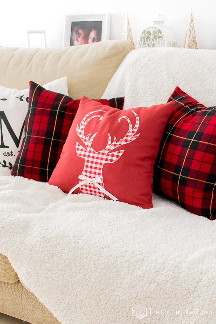 How to Turn Regular Pillows Into Christmas Pillows