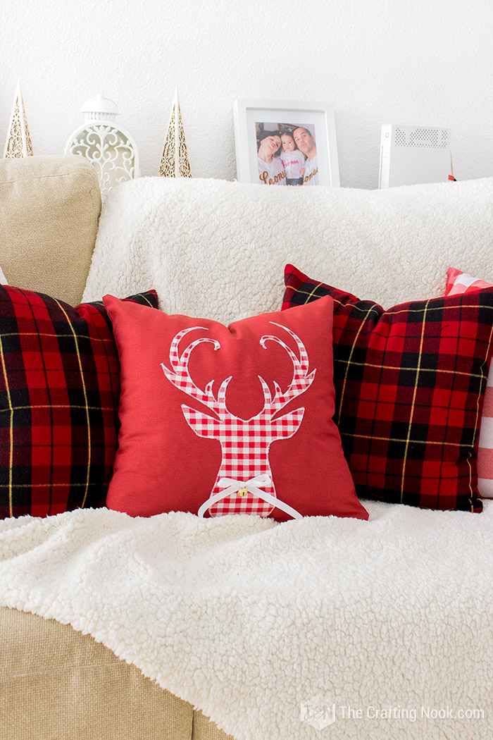 Reindeer Buffalo Plaid Christmas Pillow Cover The Crafting Nook