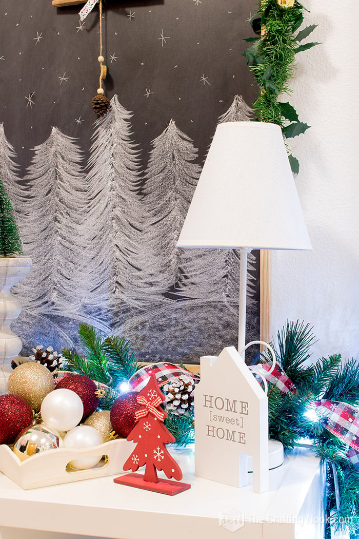 Red and White Christmas Plaid Decor Home Tour 2018 - The Crafting Nook