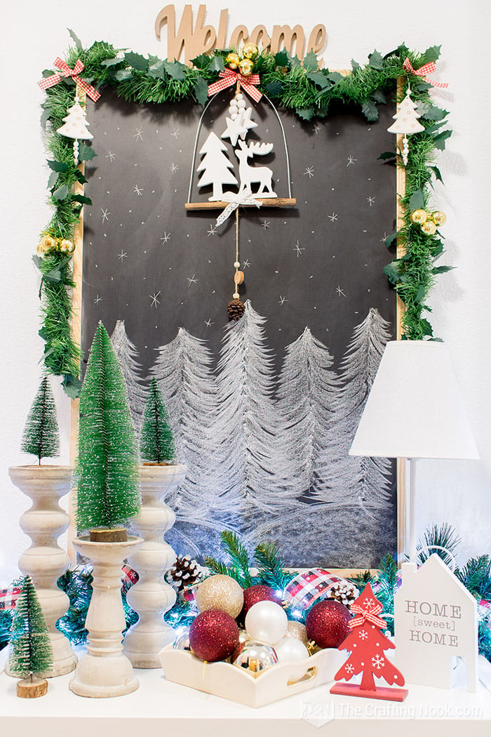 Black and White Buffalo Plaid Christmas Home Tour 2019 - The Crafting Nook