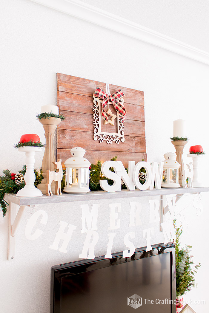 Red and White Buffalo Plaid Christmas Home Tour