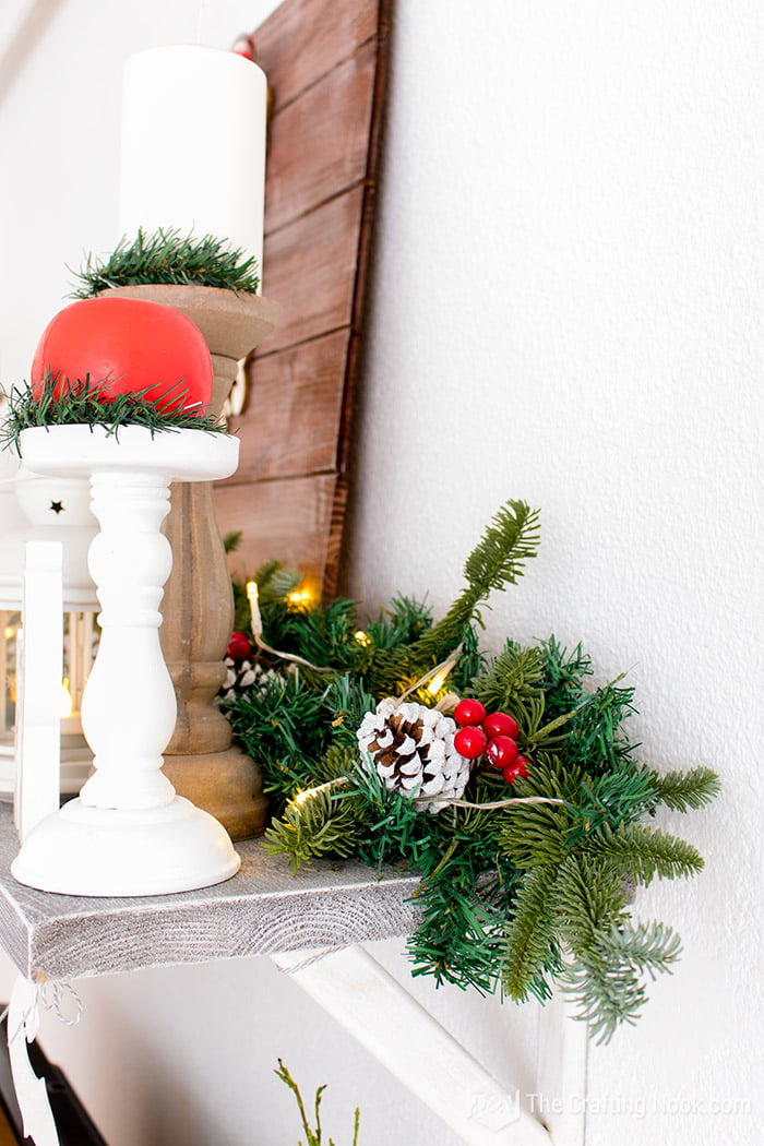 close up of garland decoration