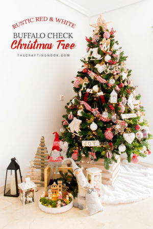 Red and white Buffalo Plaid Christmas Tree
