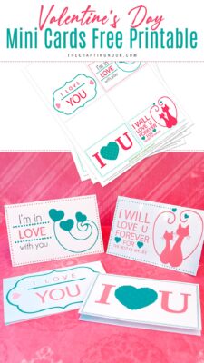 Mini Valentine's Day Cards (Free Printable) - The Crafting Nook