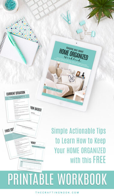 Download free workbook to keep Home Organized